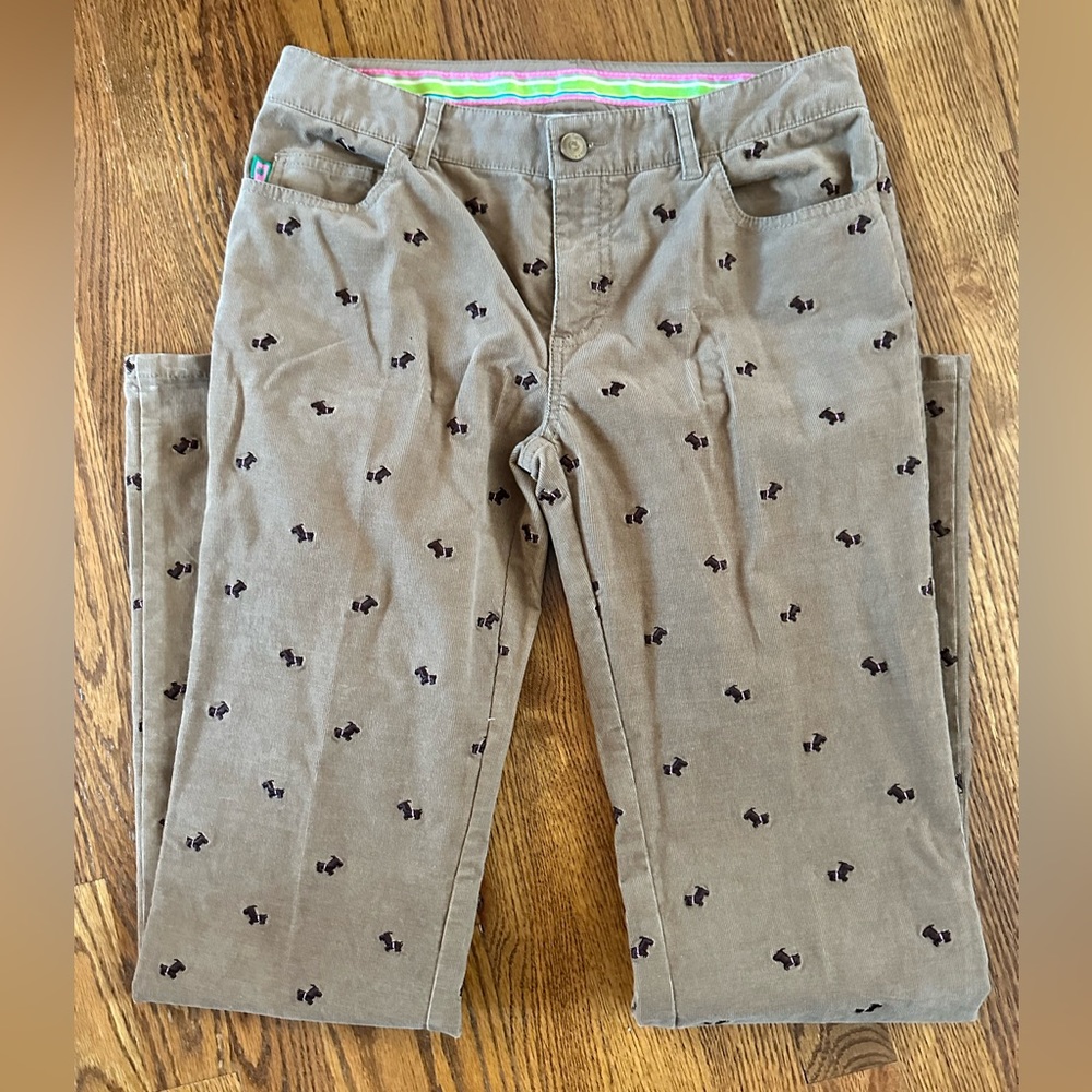 Lily Pulitzer Scottie Dog Corduroy Pants
